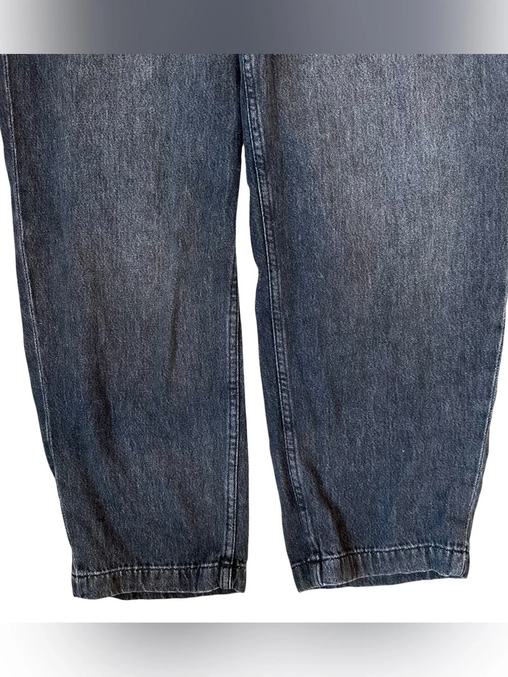 Free People We The Free “Townes” Faded Gray Black Coverall Painter Jumpsuit Med